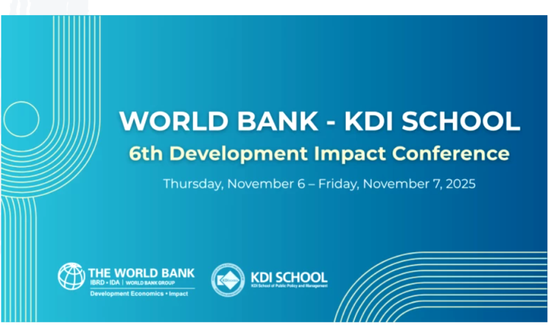 [CALL FOR PAPERS] The World Bank – KDI School 6th Development Impact Conference 이미지
