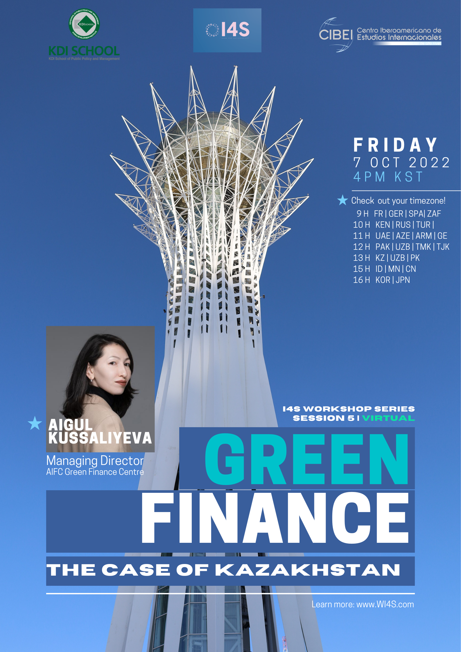[Working Partner Program] Ideas 4 Sustainability: 5th Workshop on "Green Finance - The case of Kazakhstan"