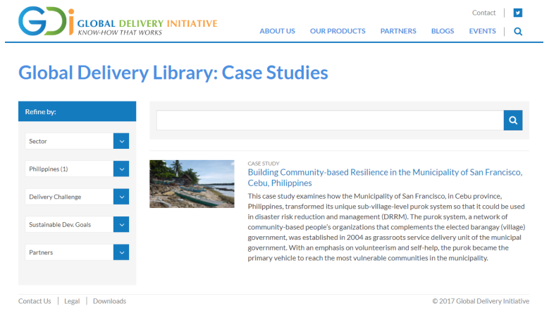 Publication of KDI School Case Studies in GDI Library