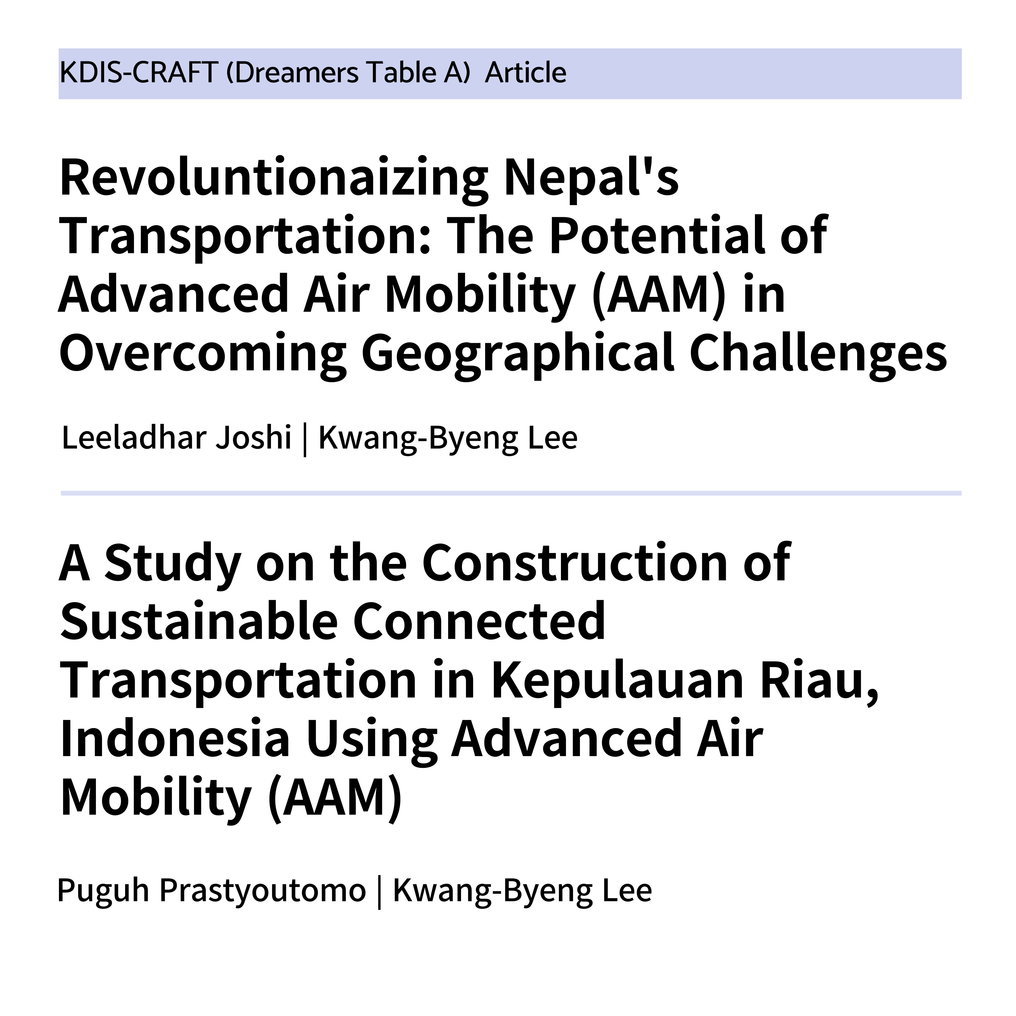 Publication of Two Papers by Dreamers-Table (Team A) in the CRAFT Program